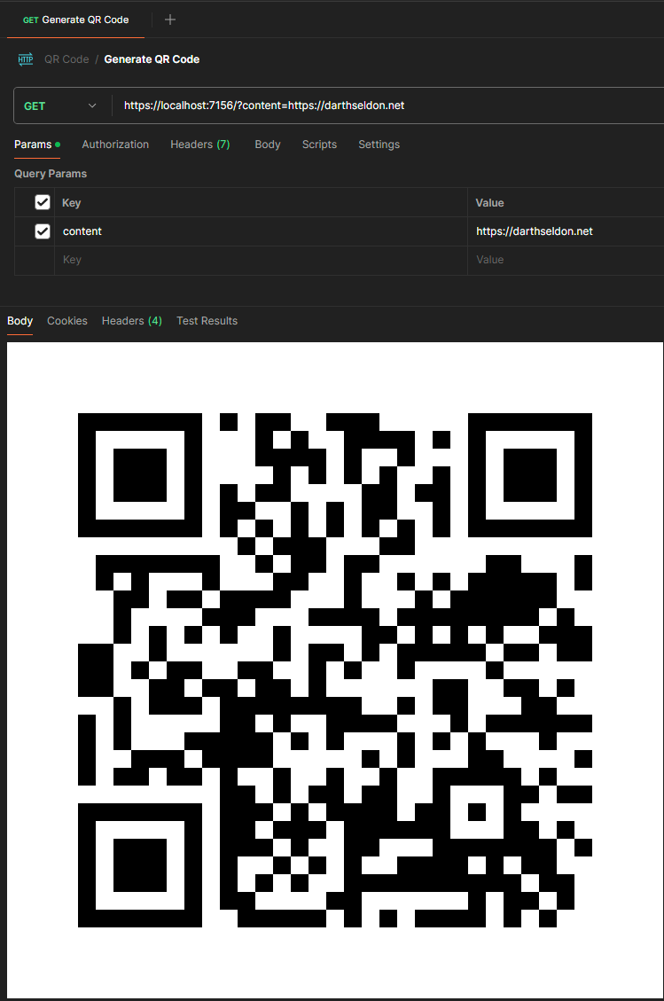 Generate your own QR Codes with a minimal API